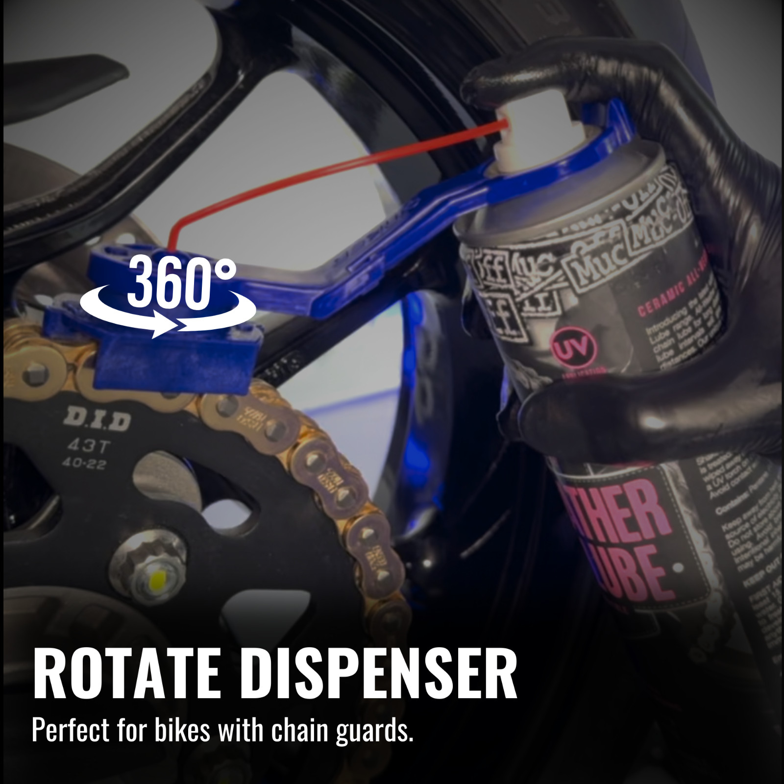 Oinker® Chain Lube Applicator Tool for Precise Lubrication of Motorcycle Chains