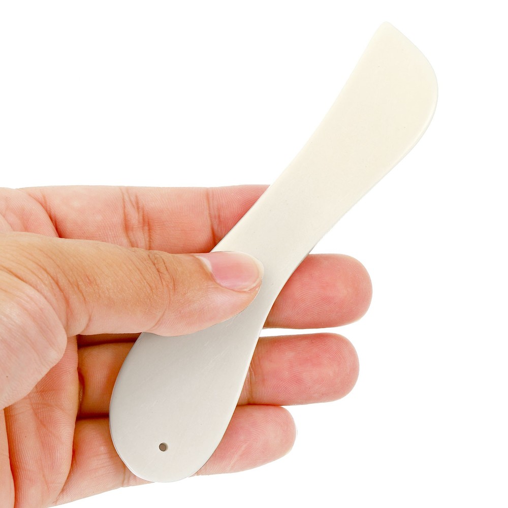 Bone Folder Creaser Paper Creaser Arc Shape Scoring Folding Tool, White-1