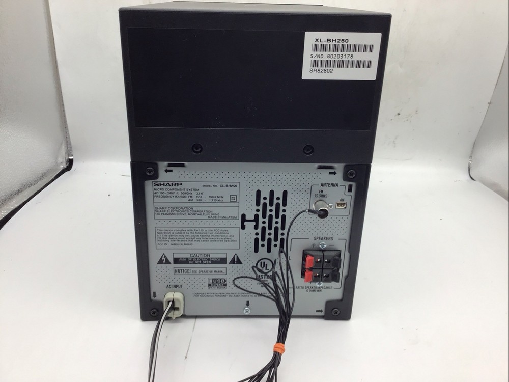 Sharp XL-BH250 Bluetooth 5-Disc Micro Stereo System W/Speakers Tested Read