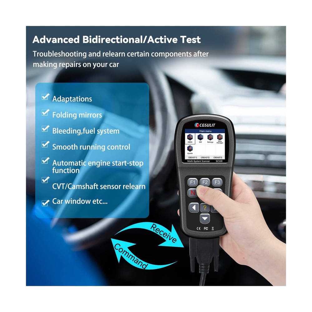 OBD2 Scanner Code Reader for Chevy/GMC Full System Diagnostic Scan Tool, Tran...