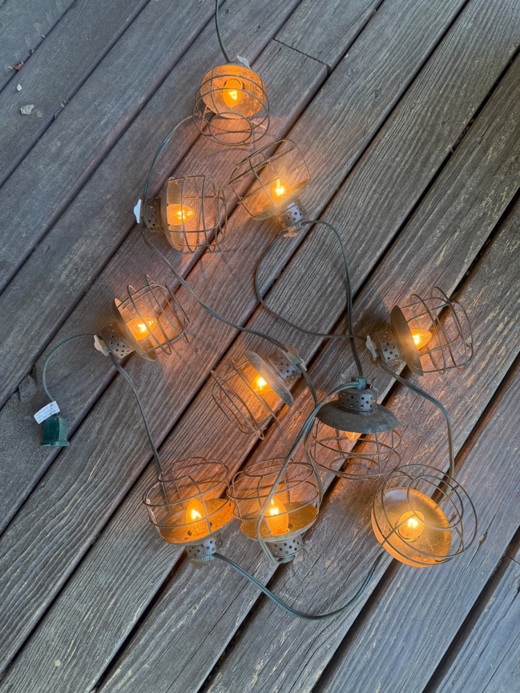 Vintage JetMax Lantern Wire Style String Lights - Set of 3