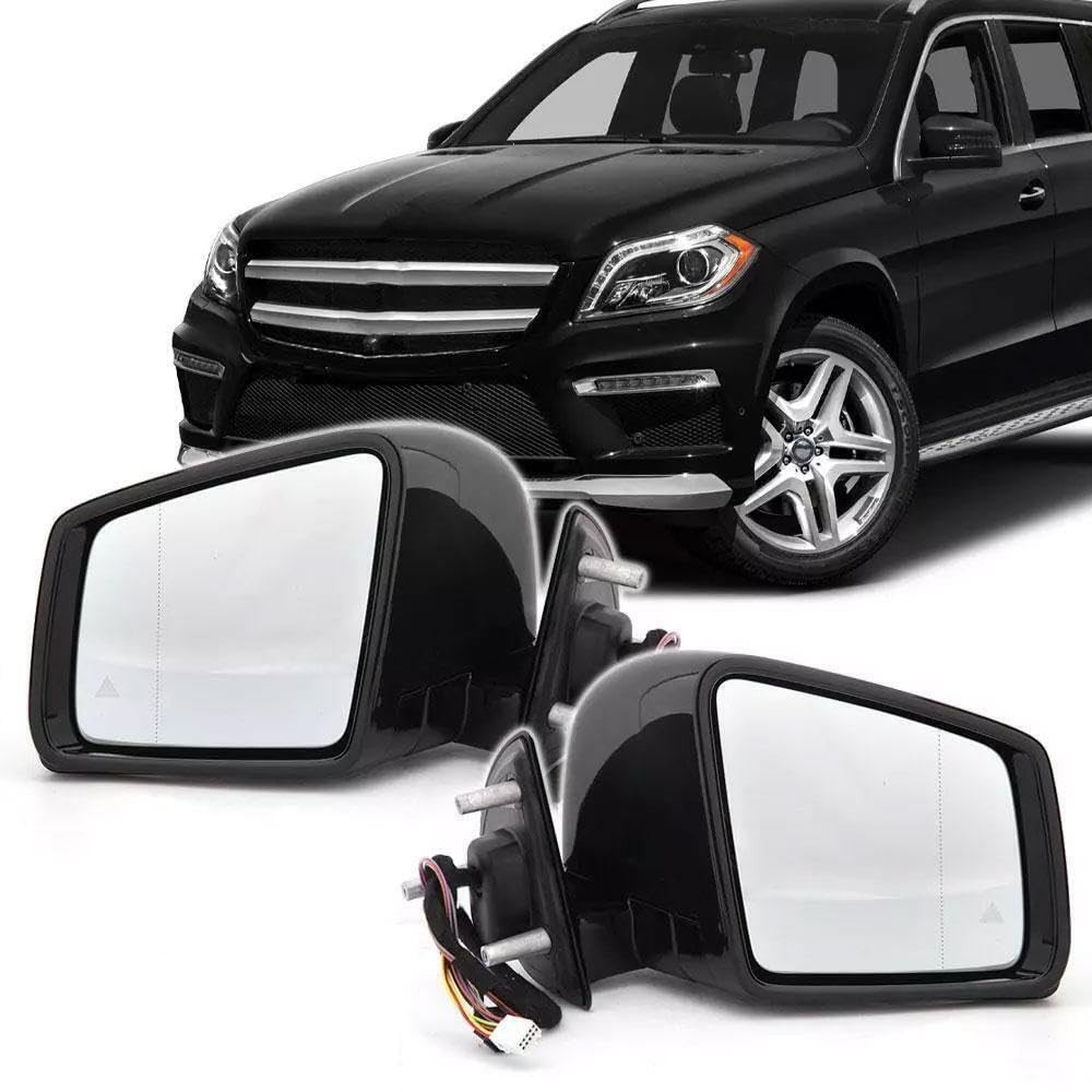Pair Black Side Mirror Assembly For Mercedes Benz M GL Class ML63 ML350 W164