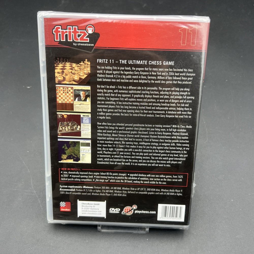 chess Fritz 11 chessbase Computer world Champion DVD software program Sealed