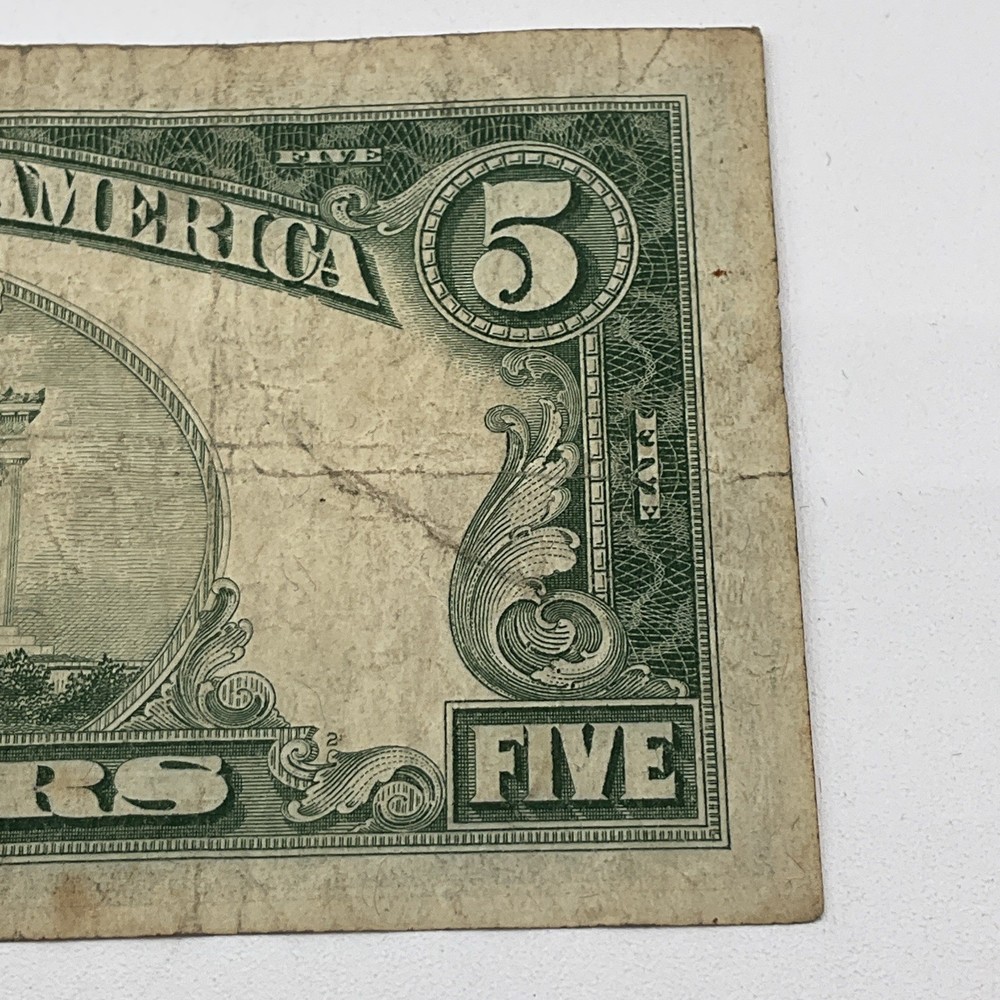 QTY (2) Series 1963 Five Dollar Bill $5 US Note Red Seal