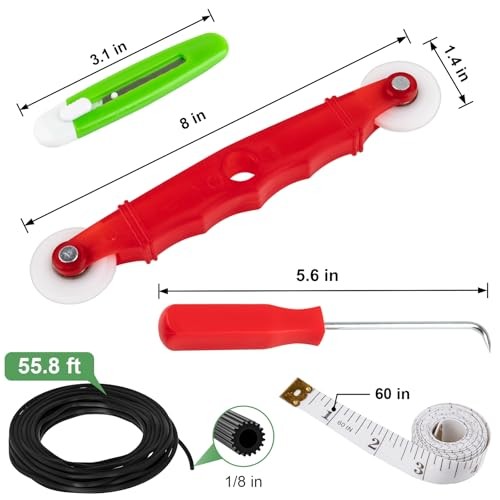 48"X236" Window Screen Replacement Kit, 6 in 1 Window Screen 48"x236"with Tools