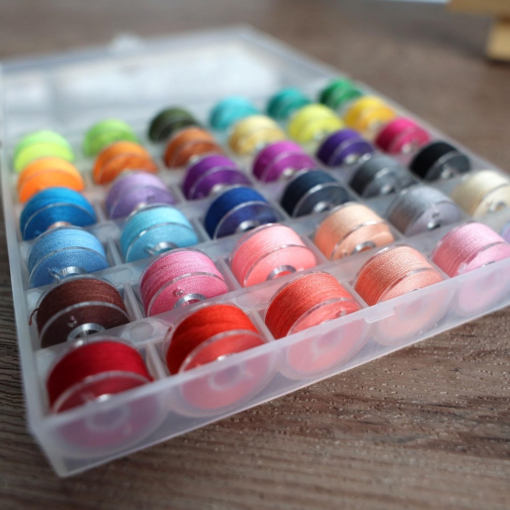 72 PCS Sewing Thread Assortment, 36 Color Thread for Sewing Machine with 36 S...