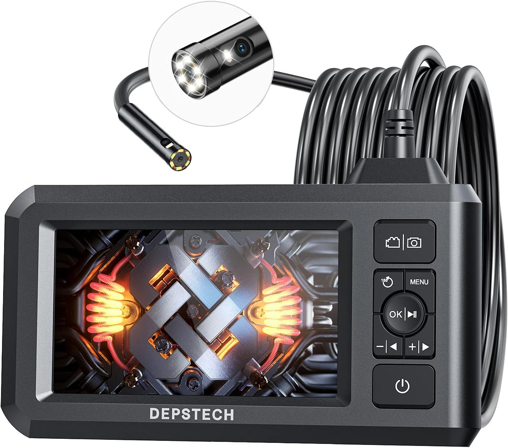 Waterproof Industrial Borescope Inspection Camera with LED Light