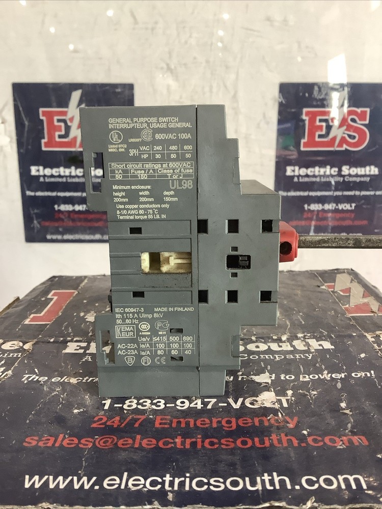 ABB General Purpose Switch OT100E3 100 Amp 600 Volt