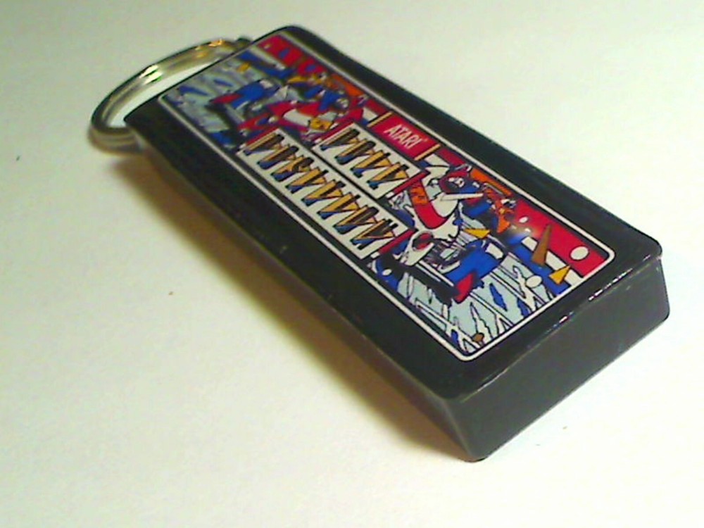 Pole Position Arcade Marquee Coin Door accessory Keychain