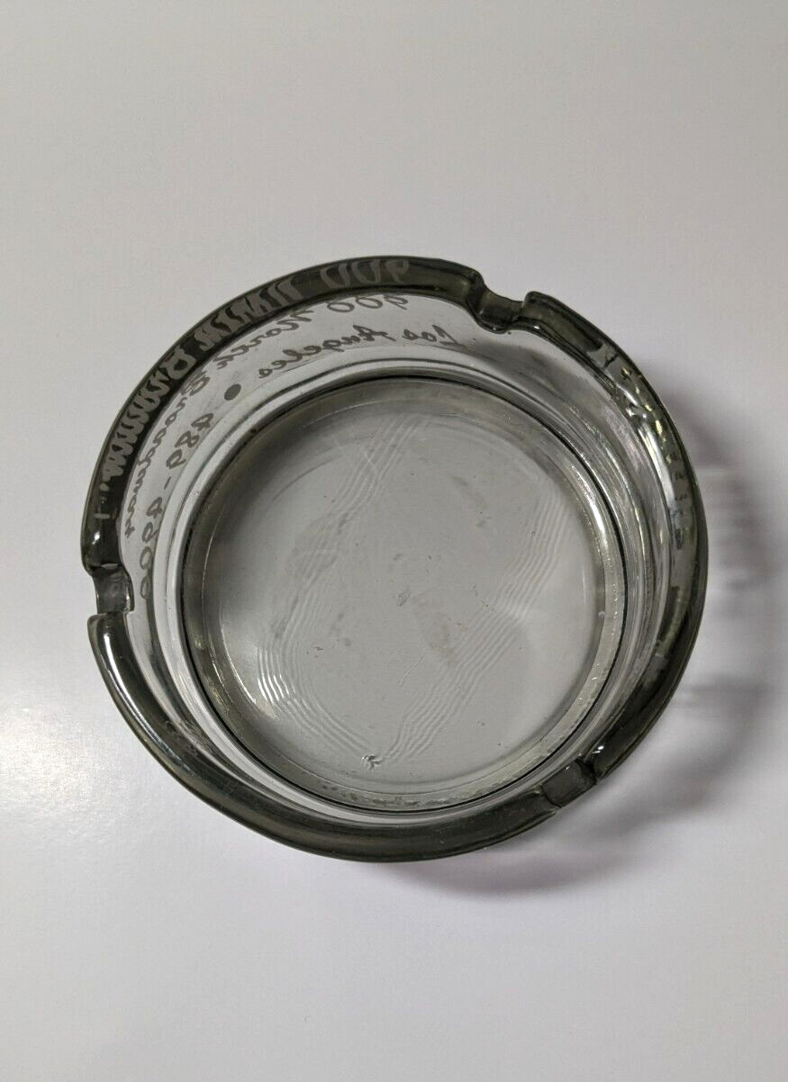 Vintage Little Joe’s Restaurant Round Glass Ashtray Gray Tone Los Angeles