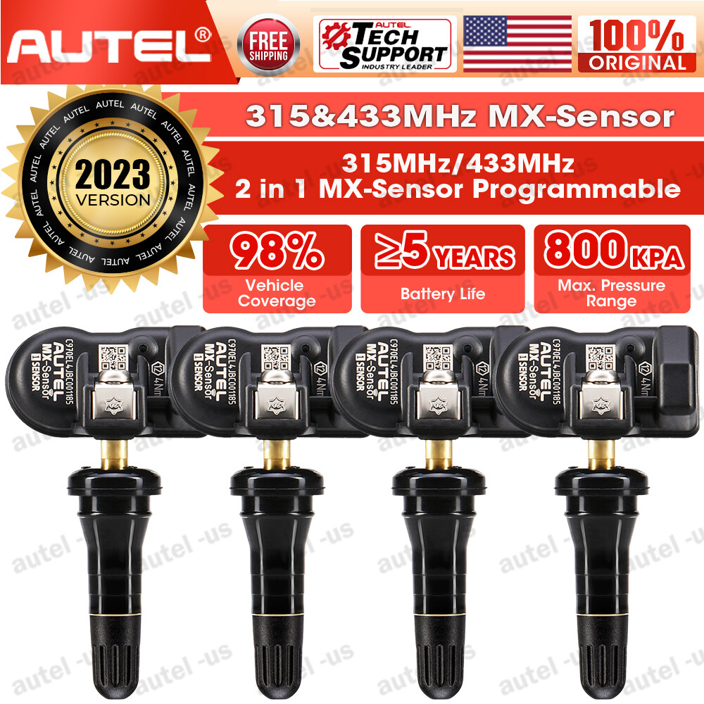 4Pcs Programmable Universal Car TPMS Sensor Tire Pressure Tester Autel MX-Sensor
