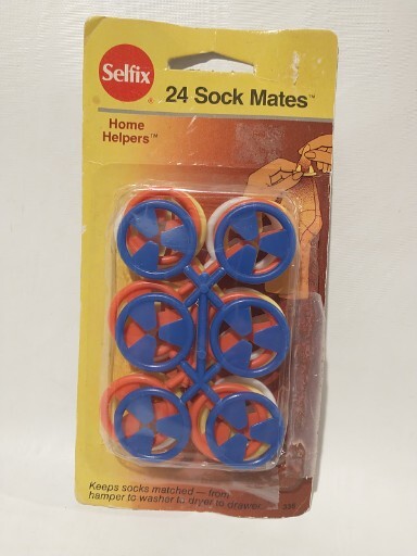 24 PCS SOCK HOLDERS RING CLIPS STOCKING ORGANIZER FOR WASHING & SORTING SOCKS