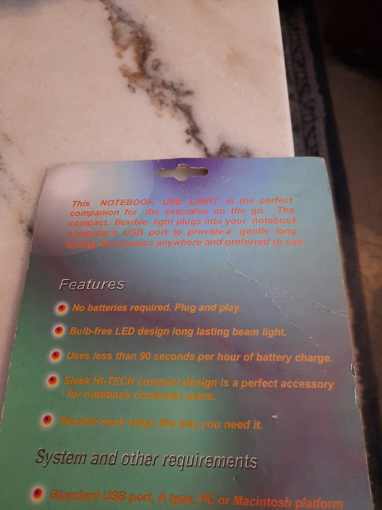 Notebook USB Light LED New in Package