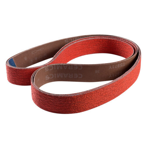 2 X 72 Inch 36 Grit Metal Grinding Ceramic Sanding Belts Long Life Pack of 6 PCS