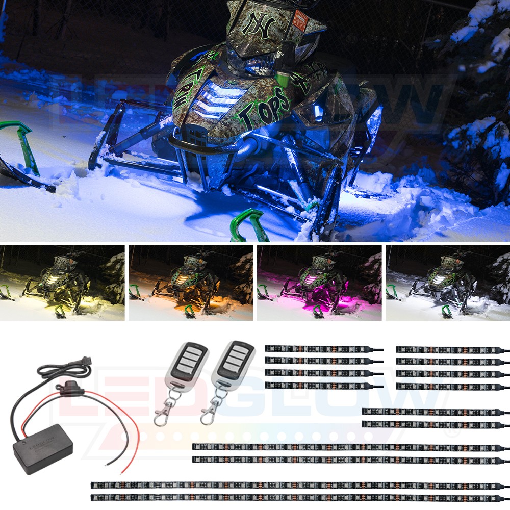 LEDGlow Advanced Million Color LED Snowmobile Underglow Neon Accent Lights Kit