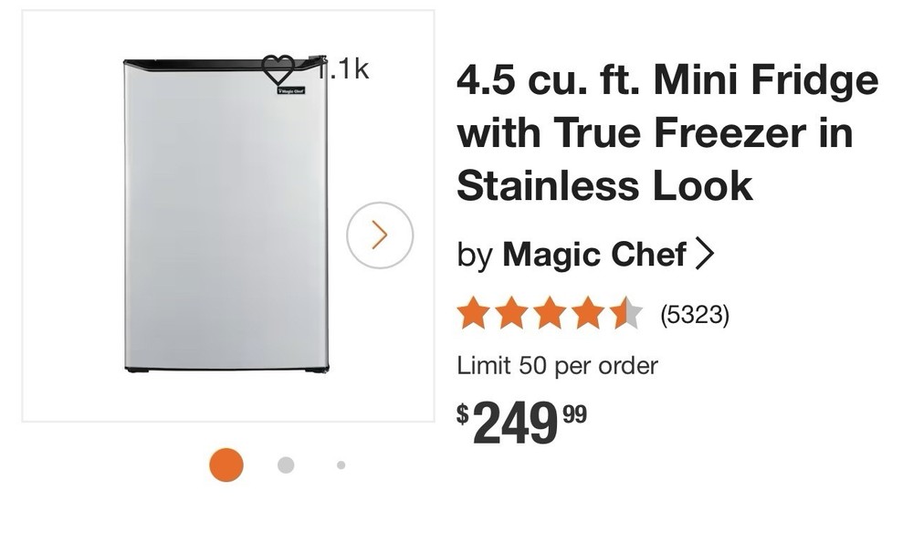 Magic Chef 4.2 Cu. Ft. Mini Fridge – Gray – Excellent Condition