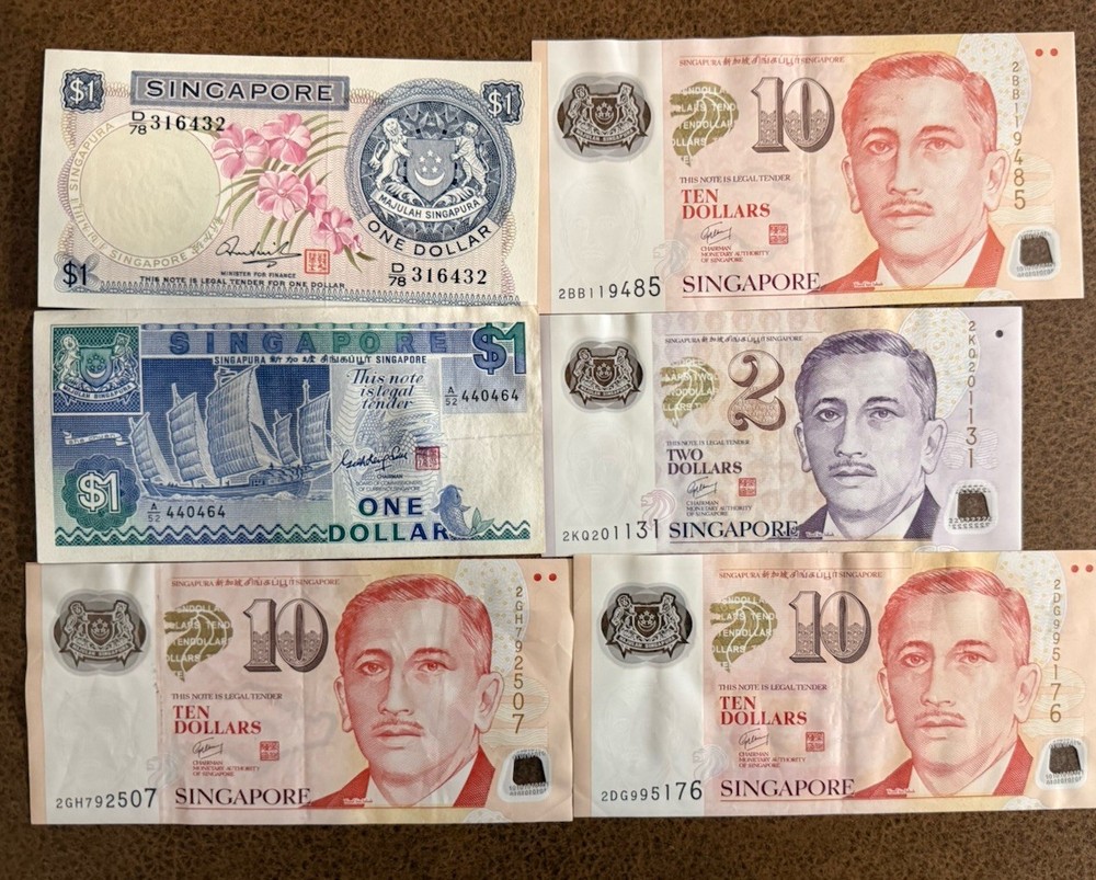Singapore 6 Note Collectors Set
