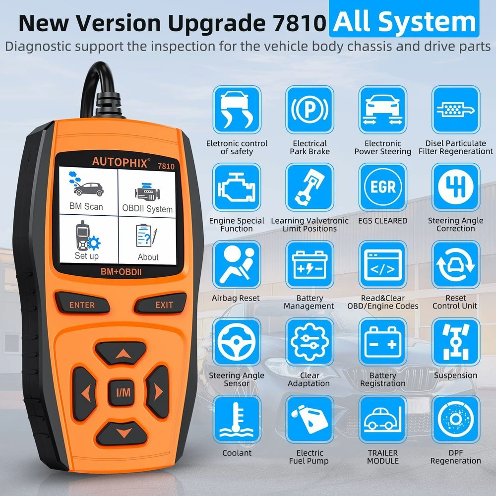 For BMW Full System OBD2 Scanner Car Code Reader Automotive Diagnostic Scan Tool