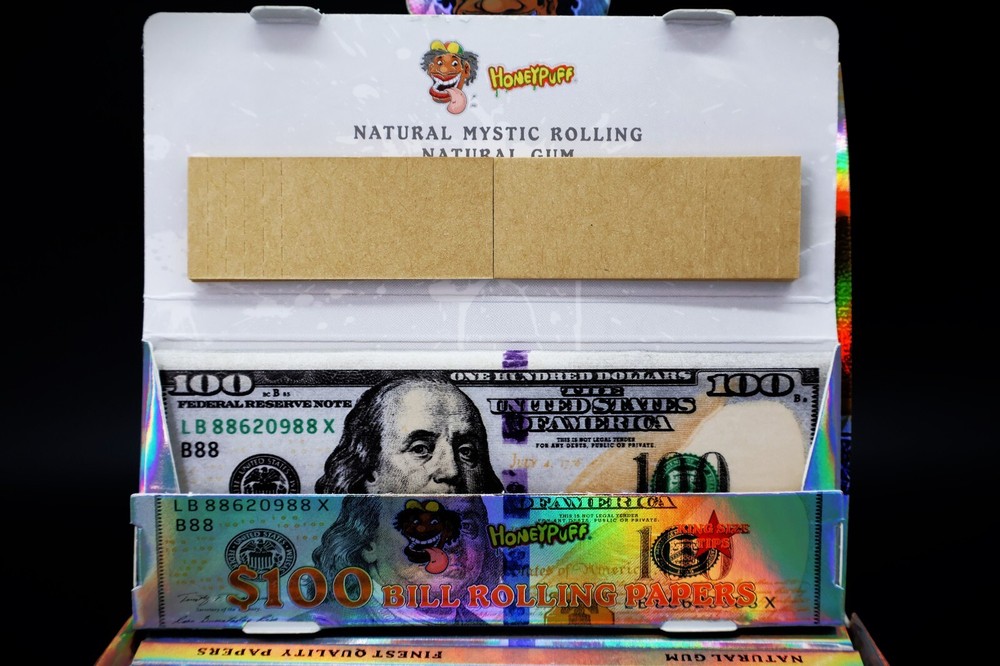24- Pack $100 Cigarette dollar bill rolling papers (72 papers) plus Tips !