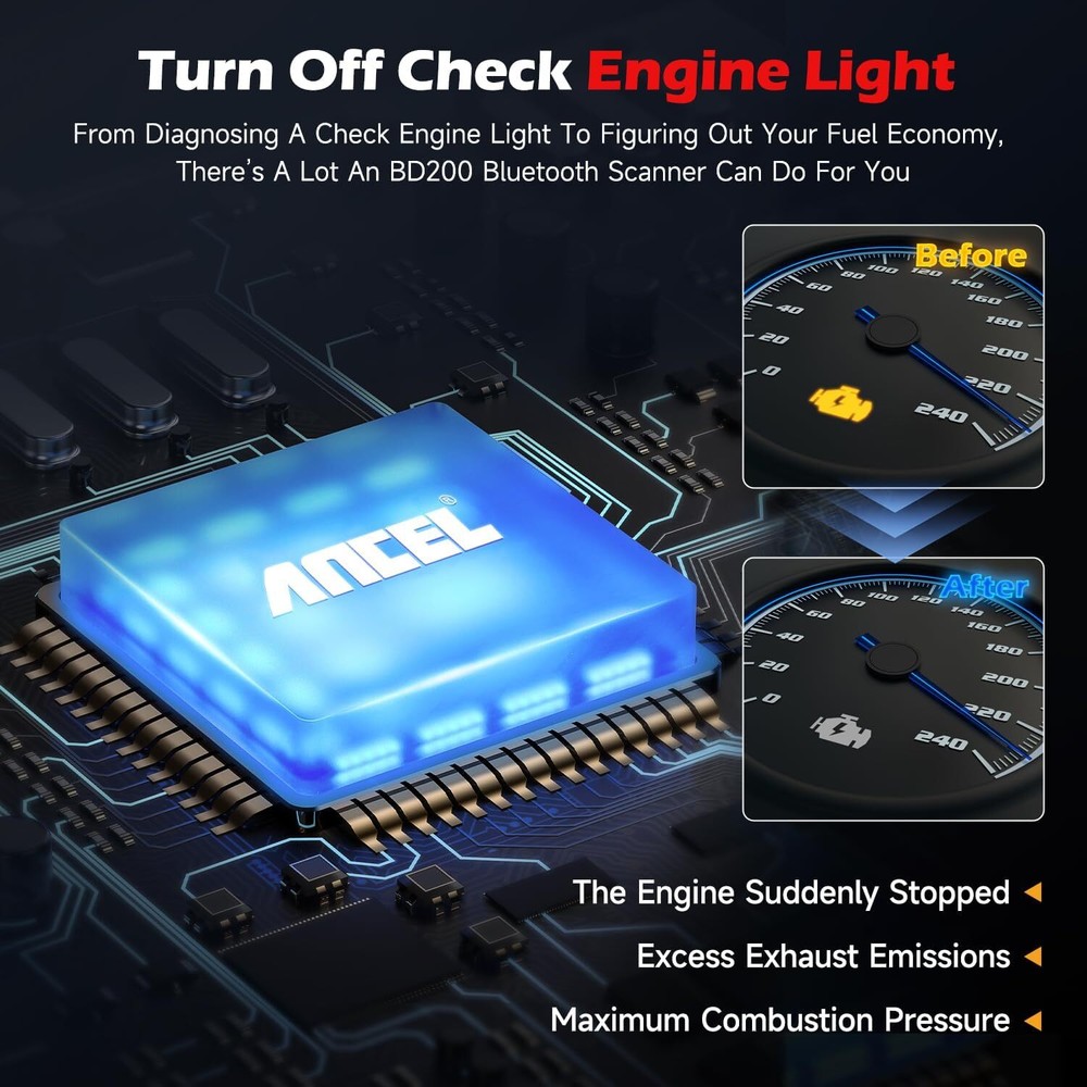 ANCEL BD200 Car OBD2 Scanner Bluetooth Code Reader Check Engine Diagnostic Tool