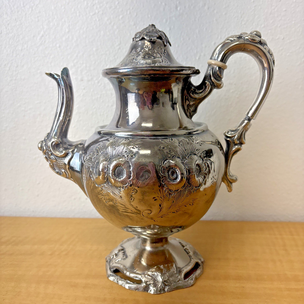 Antique Silver Meriden Britannia Coffee / Tea Pot