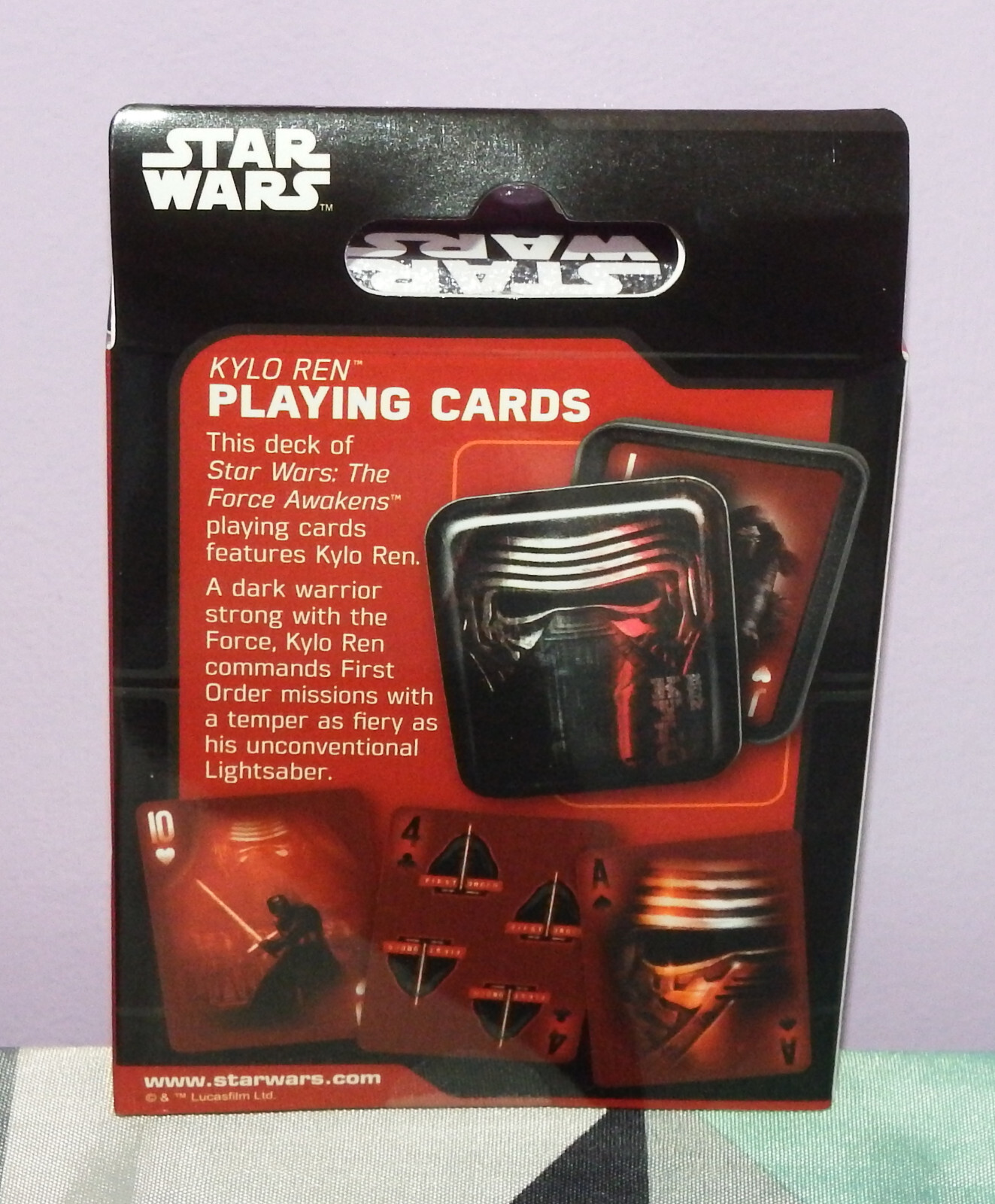 New Star Wars Kylo Ren Playing Cards Embossed Tin