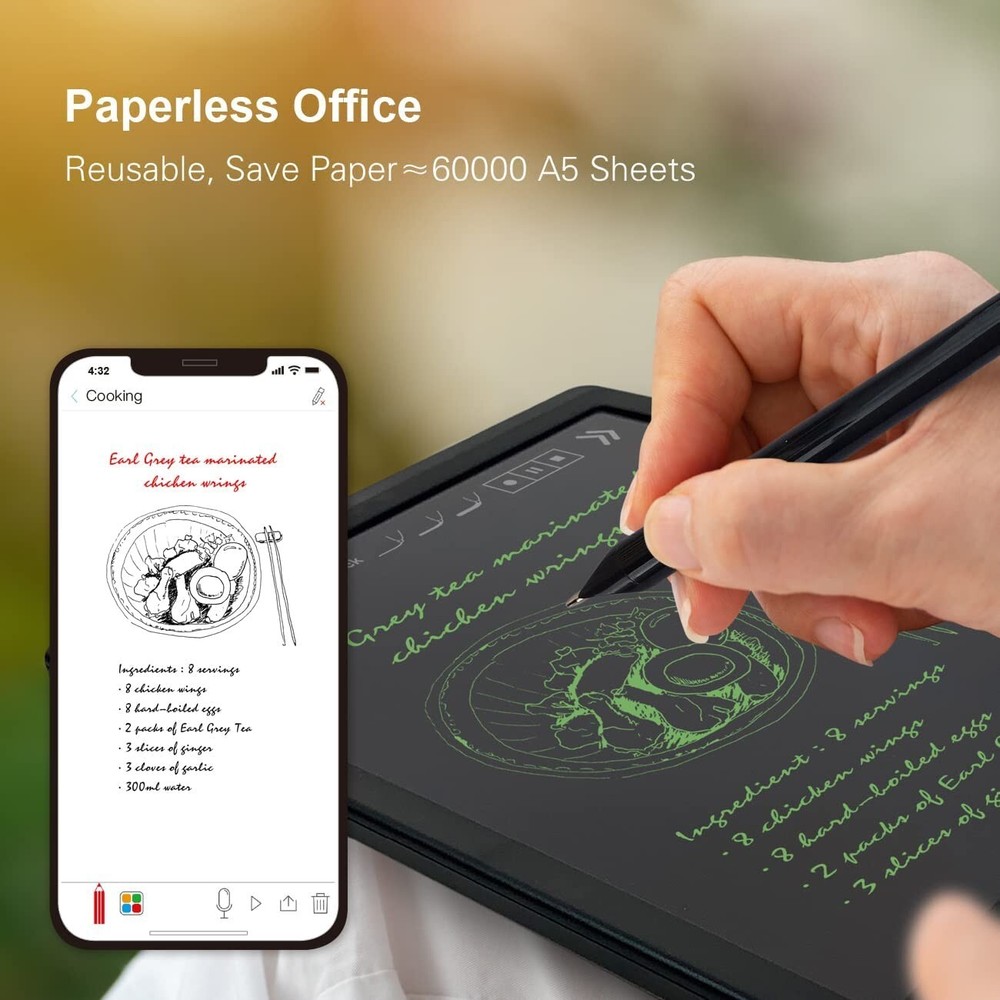 OPHAYA Smart Pen+Notebook+Tablet, Digitize Handwriting, Bluetooth Real Time Sync