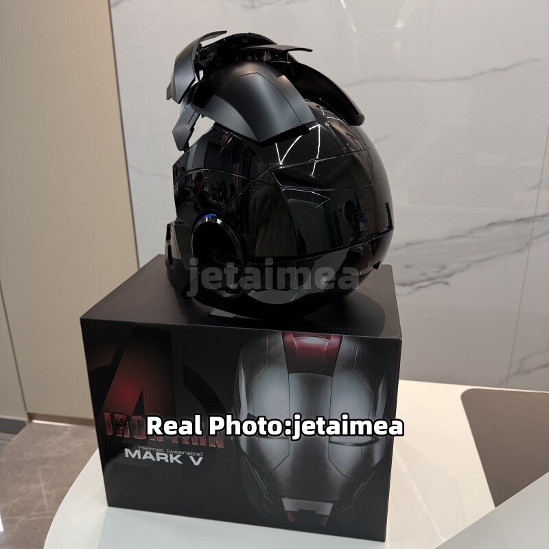 AUTOKING Iron Man All Balck Cool MK5 Mask 1:1 Helmet Wearable Voice-control Auto