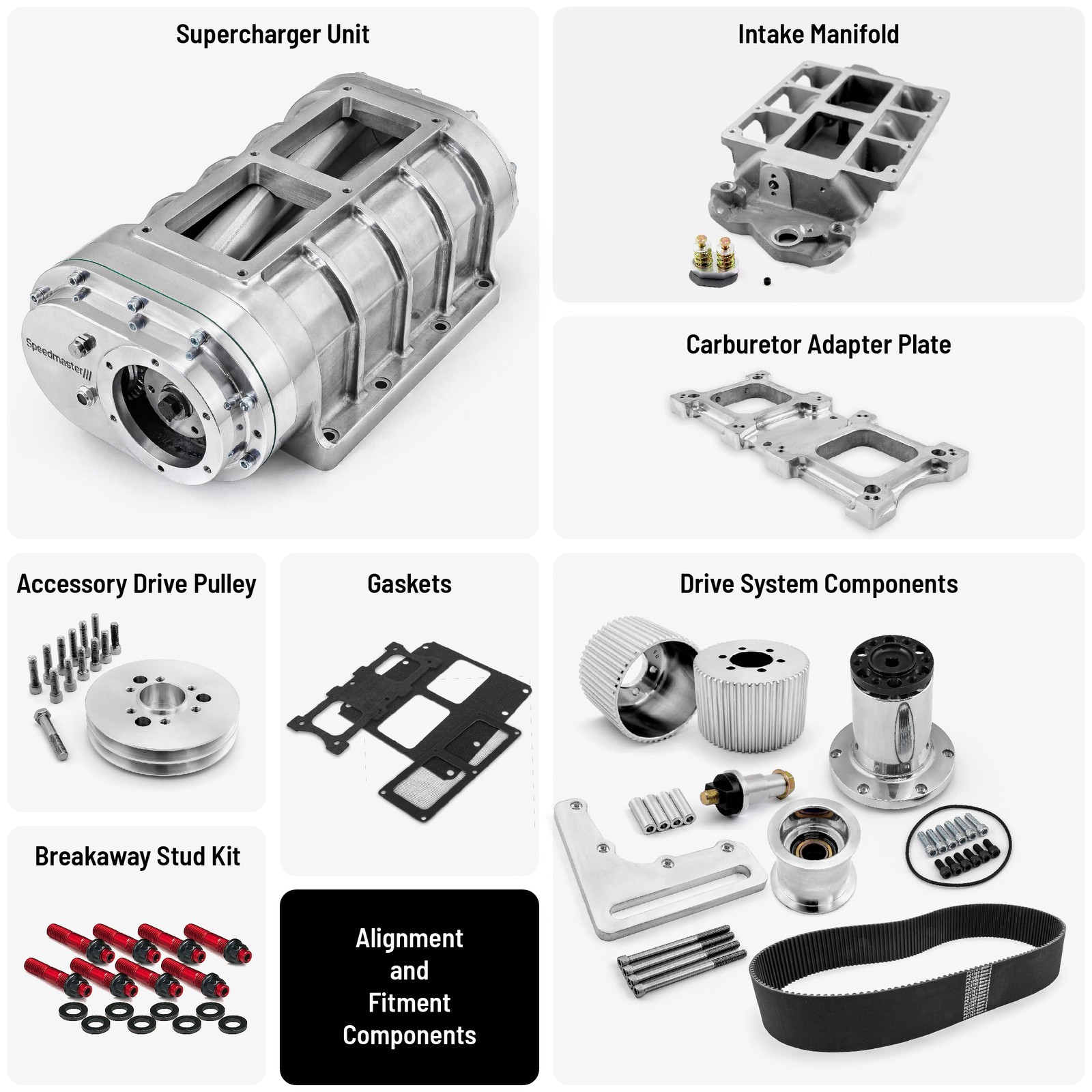 Small Block Chevy Complete 6-71 Roots Supercharger Blower Kit