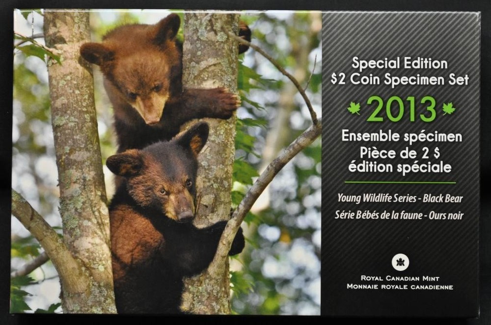 2013 $2 SPECIMEN SET THE BLACK BEAR SPECIAL EDITION