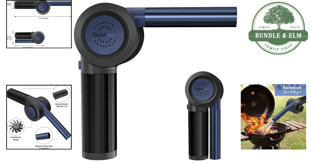 Battery Powered BBQ Air Blower: Lightweight & Foldable Fire Starter Tool