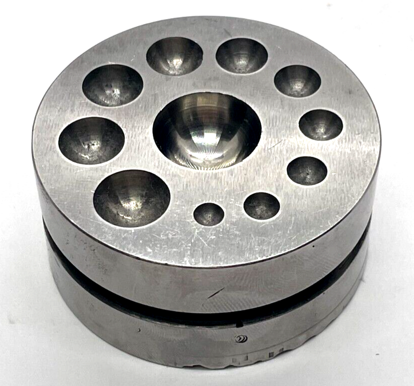 2-1/2" Round Dapping Block Square, Half Round and V-Groove Shape Block