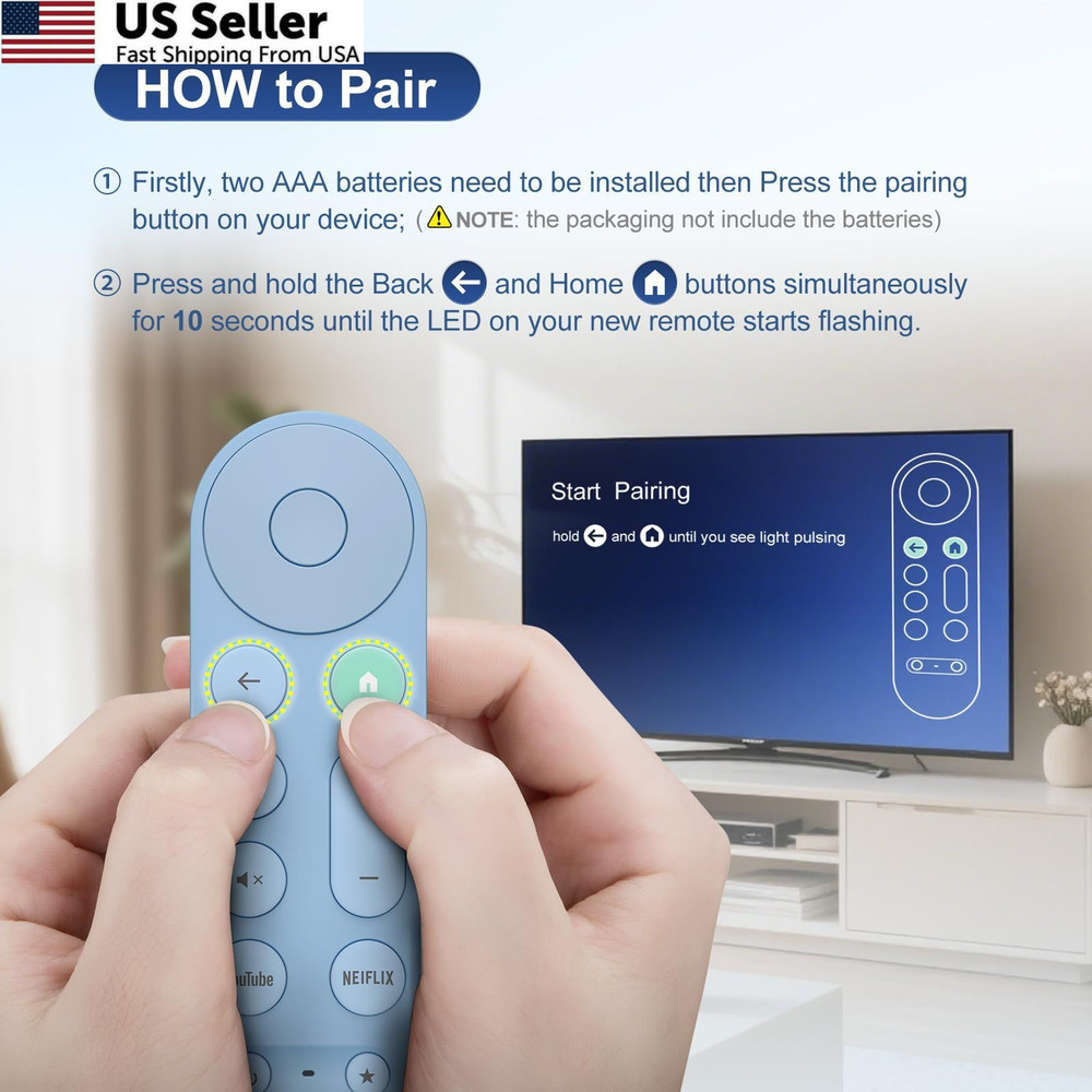 Voice Replacement for Google Chromecast Remote（Blue）, Blue