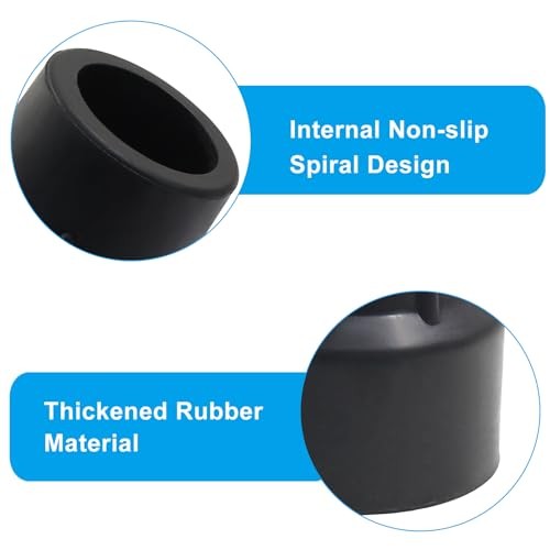 Thickened Rubber Cane Tips 1 Inch Black