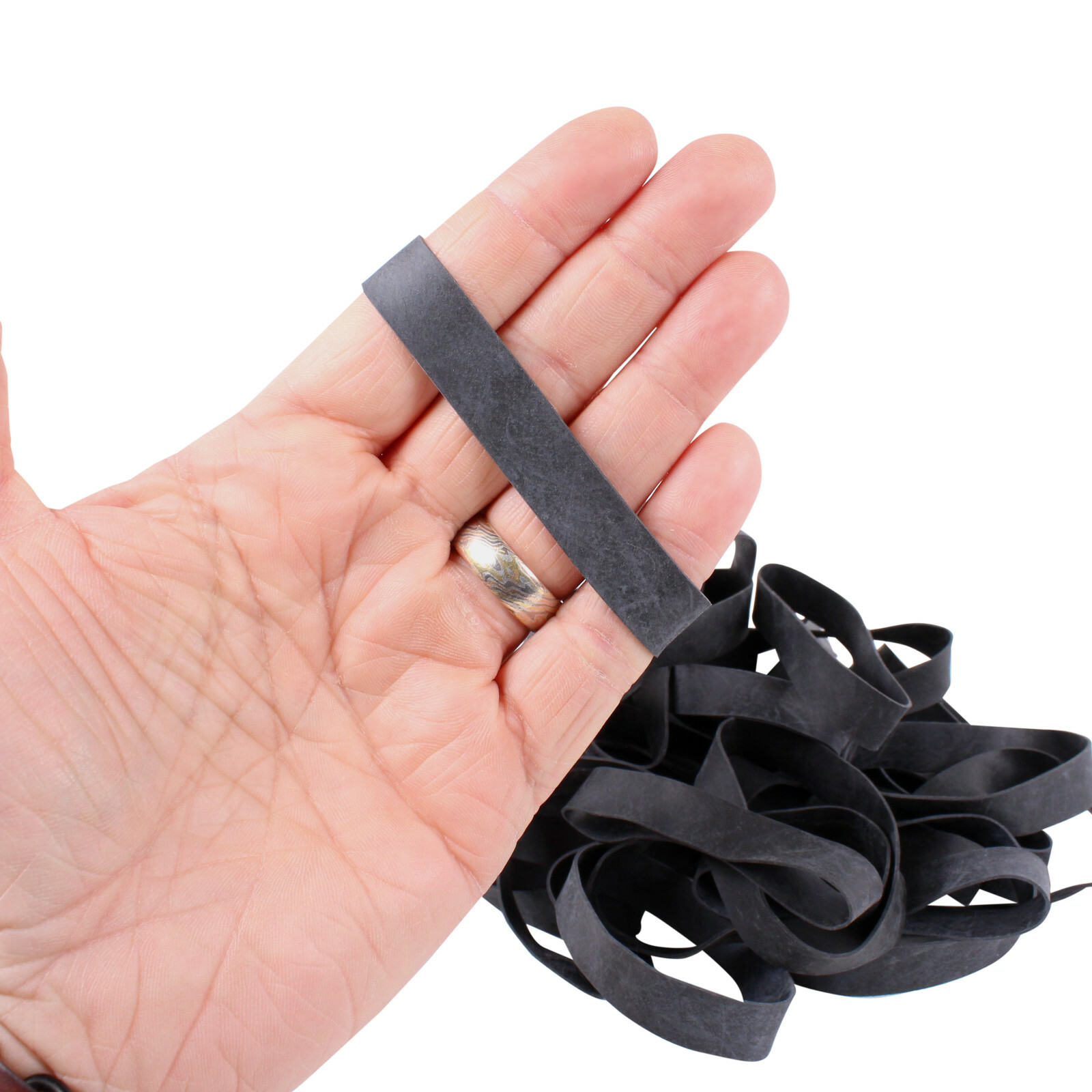 Platinum Rubber Bands #84 Size Black (Extra Wide 1/2 Inch, Large) UV Rated 1LB