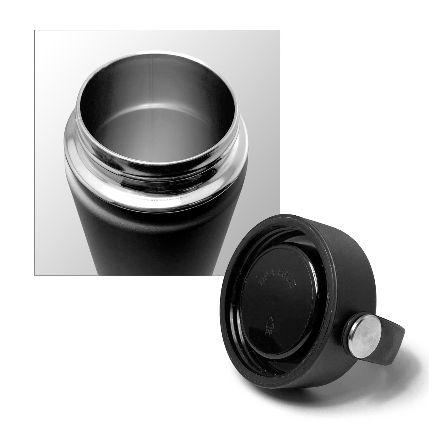 Ford Focus ST 18 oz Insulated Black Stainless Steel Travel Tumbler Mug