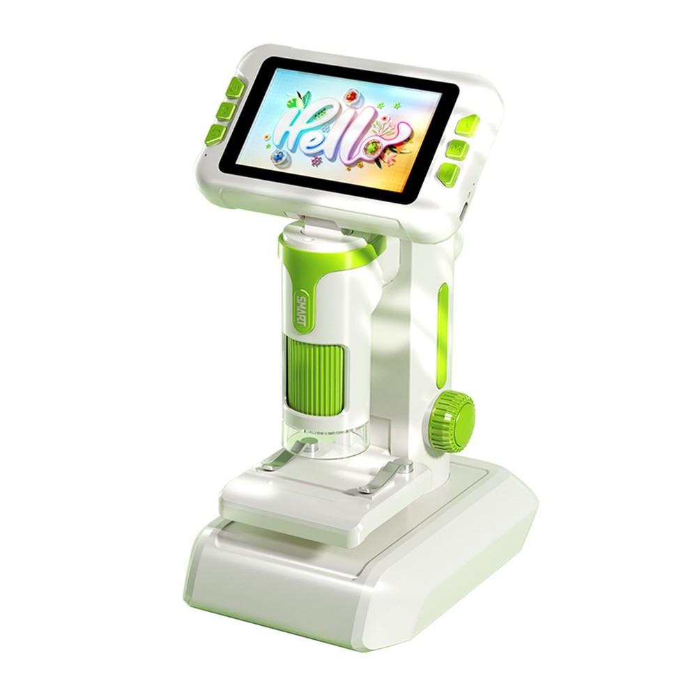 Kids Microscope 1600X Digital Microscope With 4 Inch 1080P Screen Handheld