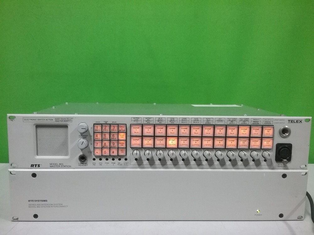 Telex RTS 803 Master Station + RTS 862 Intercom System Interconnect