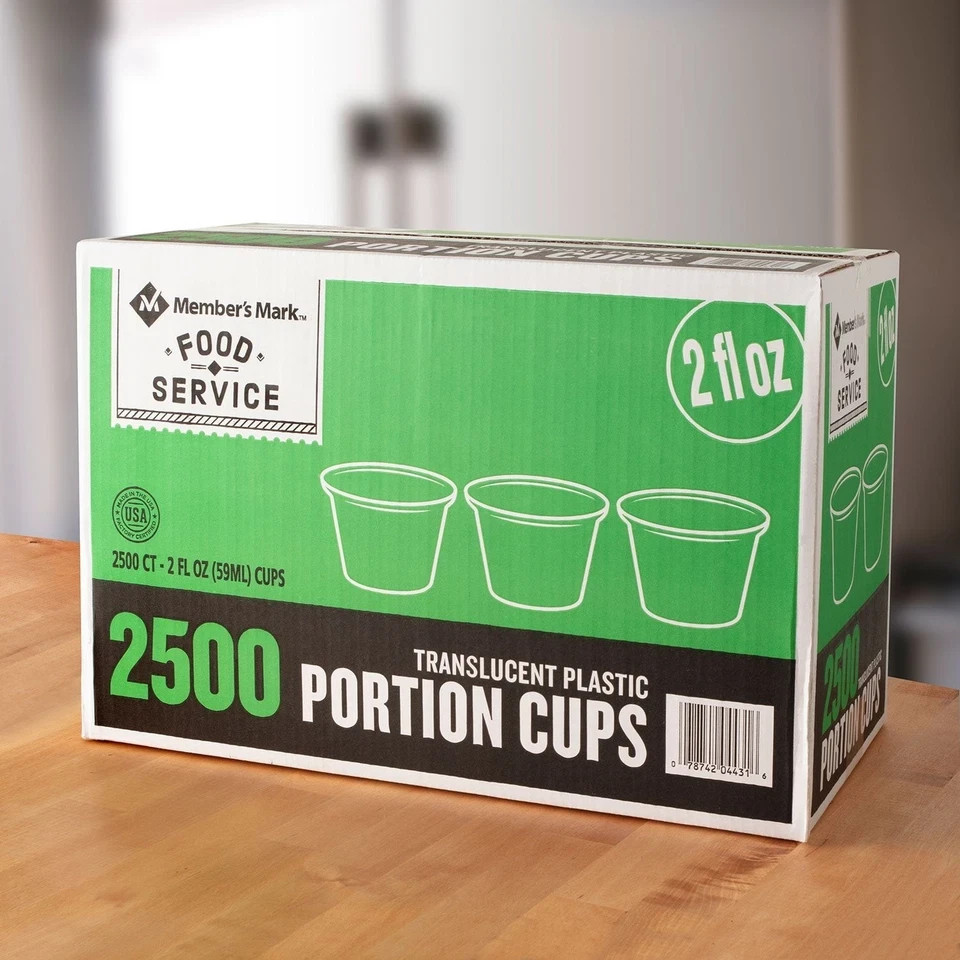 Member's Mark Translucent Portion Cups (2 fl. oz., 2500 ct.)