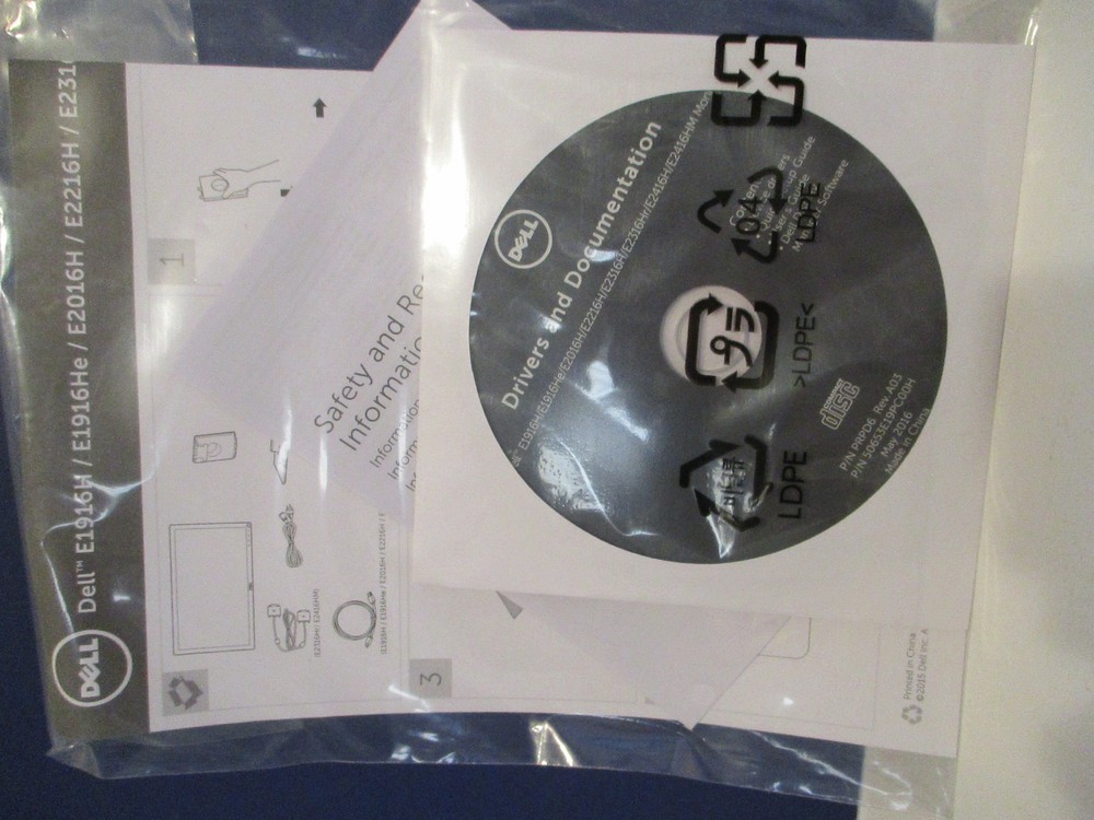 Dell E1916H / E1916He / E2016H / E2216H Monitor Driver Software & Documentation