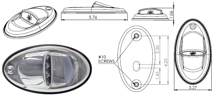 1 PAIR Marine Boat Docking LED Lights TecNiq E61 USA Lifetime Warranty
