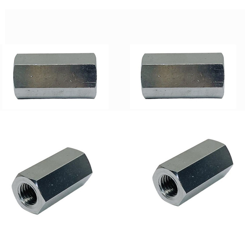 Marina Stainless Steel 1/2" Hex Coupling Nut Connecting Nut Fully Thread 4 PC