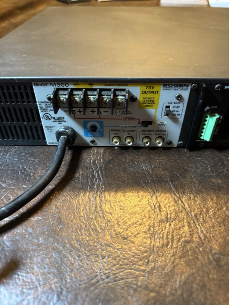 BOGEN M300 M-Class Modular Power Amplifier Powers On No Further Testing