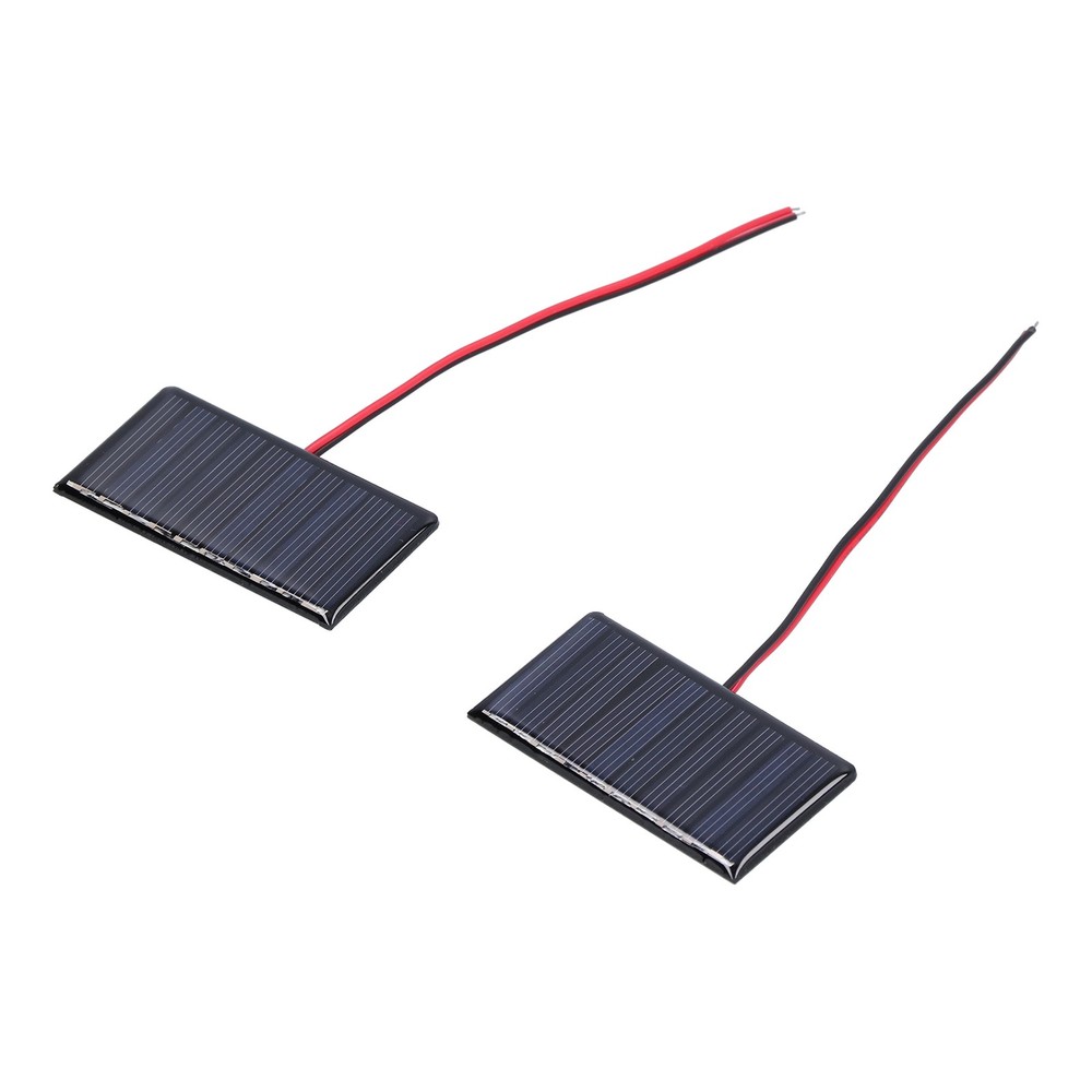 2Pcs Solar Panel Module Polysilicon Micro Mini Glue Power Solar Cells New