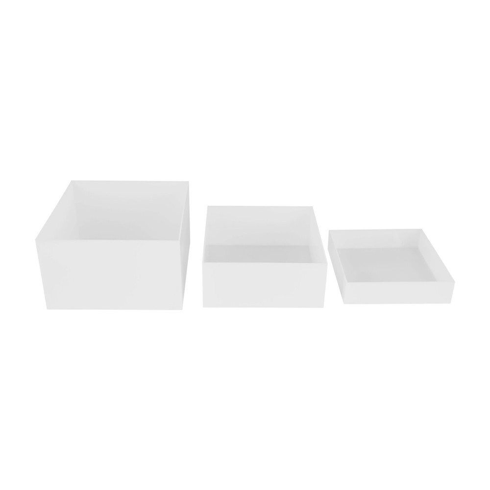 Acrylic Cube Dessert Table Display Nesting Riser with Hollow Bottoms 8"+9"+10"
