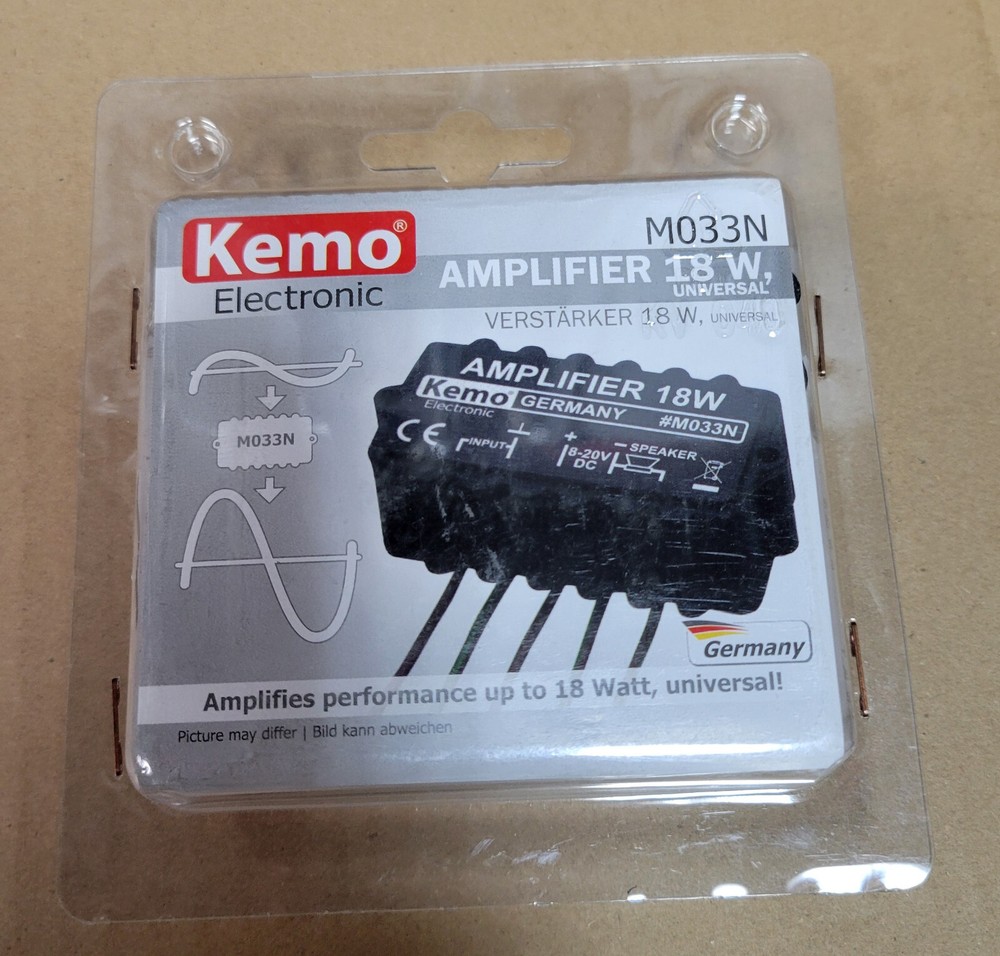KEMO ELECTRONIC - Universal 18W Amplifier Module - M033 20V Germany