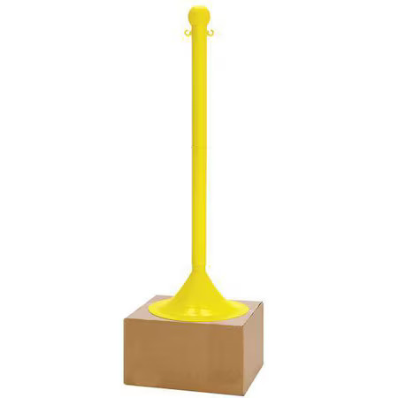 Stanchion, Post Dia. 2", Yellow,  93502