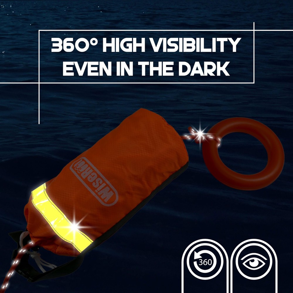 Throw Bag for Water Rescue: Quick Deploy Throwable Flotation Device, 50/70/98...