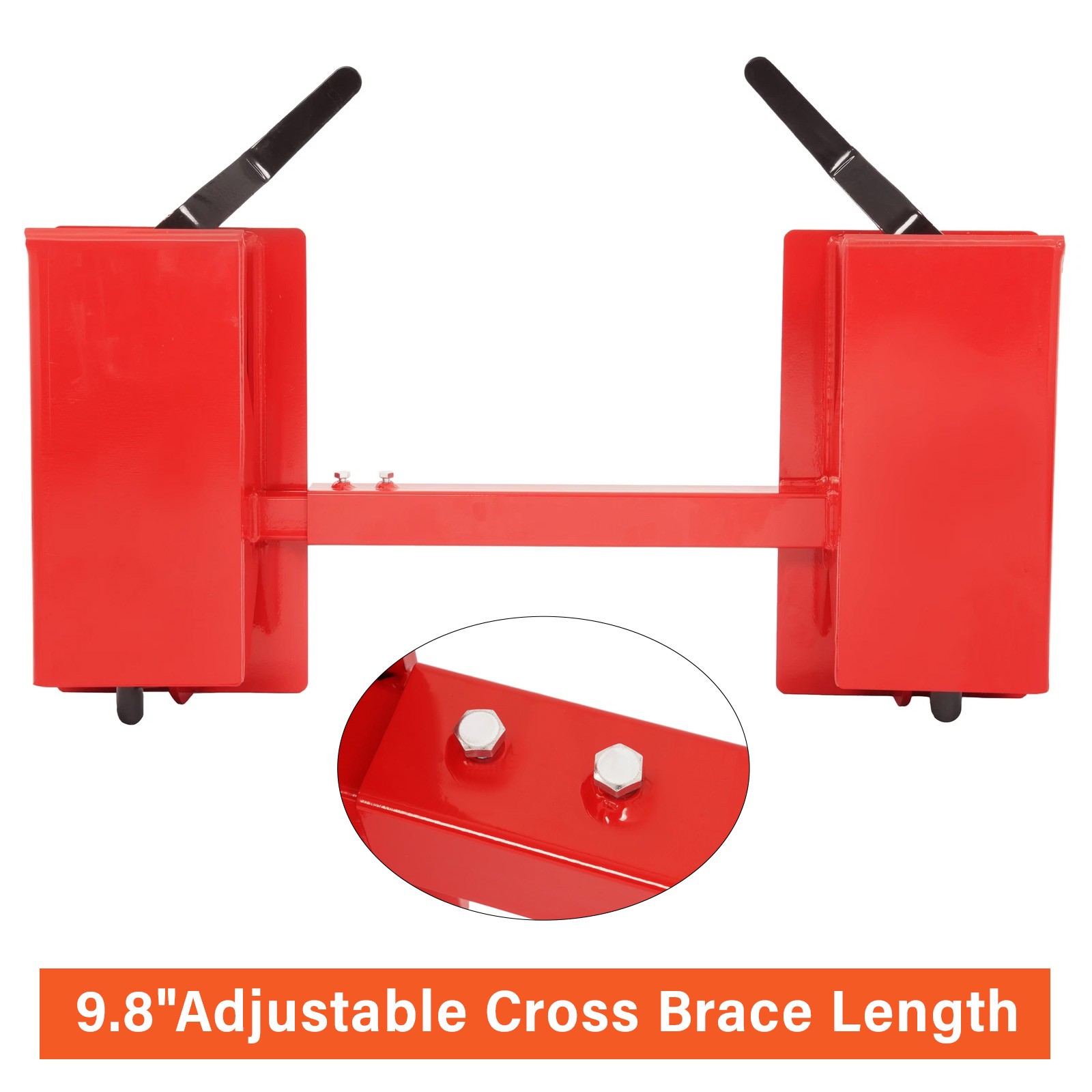 4000lb Skid Steer Quick Tach Conversion Adapter Attach w/ Adjustable Cross Brace