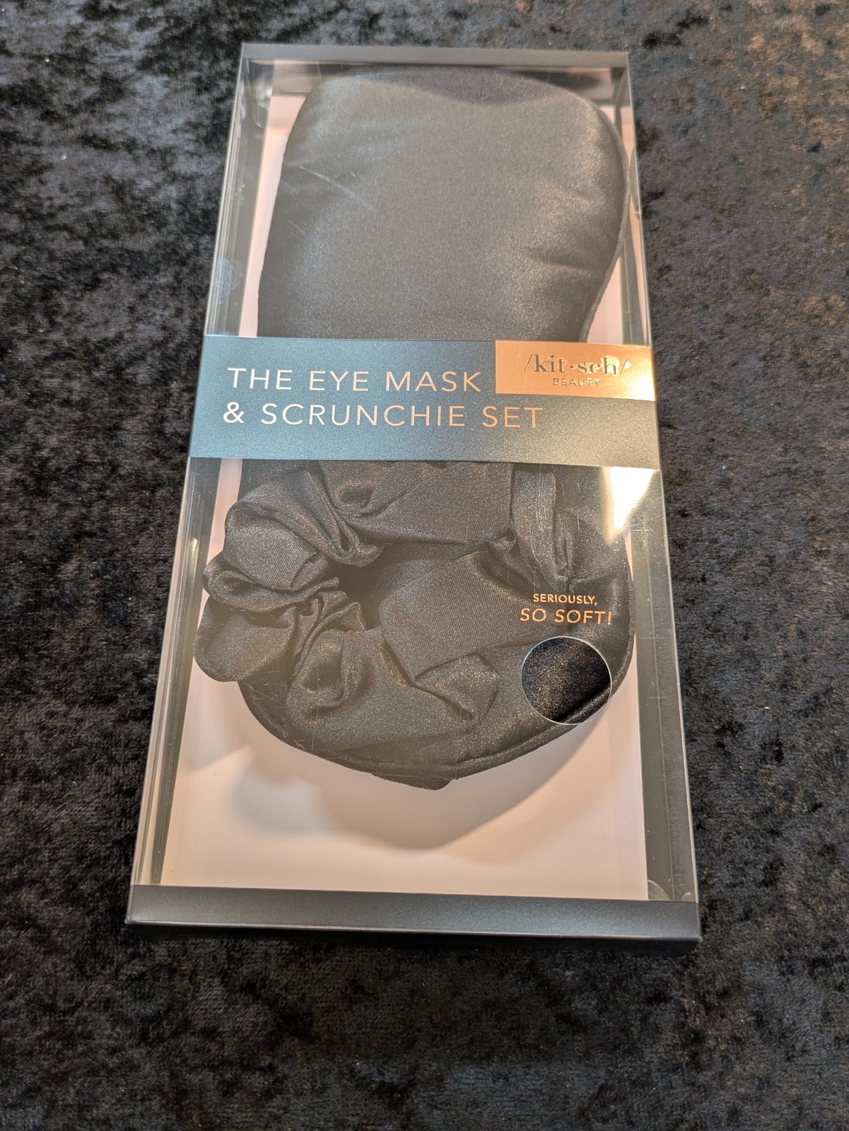 New Kitsch The Satin Sleep Set, Eye Mask Scrunchie, 2 Piece Gift Set